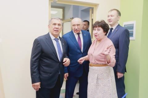 Президент Республики Татарстан посетил обновленный кампус Института психологии и образования КФУ