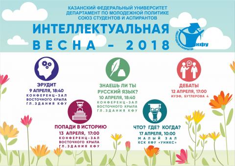 Студенты Казанского университета померятся эрудицией на фестивале "Интеллектуальная весна"