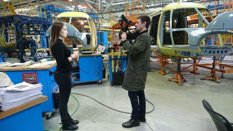 Пресс-тур на Казанский вертолетный завод совершили студенты – будущие журналисты