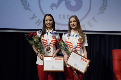В ВШЖиМК чествовали призеров Универсиады-2019 