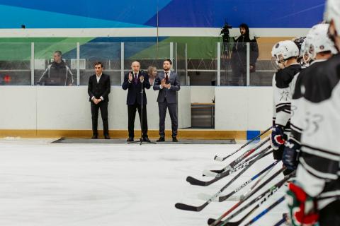 Ректор КФУ открыл хоккейный матч, посвящённый 215-летию Казанского университета