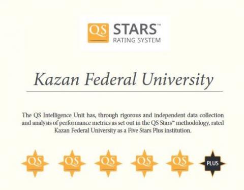 КФУ получил оценку «5+ звезд» по версии QS Stars