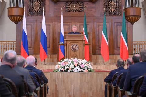 Ректор КФУ принял участие в ежегодном послании Раиса Татарстана Госсовету РТ