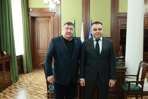 Ректор КФУ Ленар Сафин встретился с заместителем Государственного секретаря – членом Постоянного Комитета Союзного государства Алексеем Казаковым 