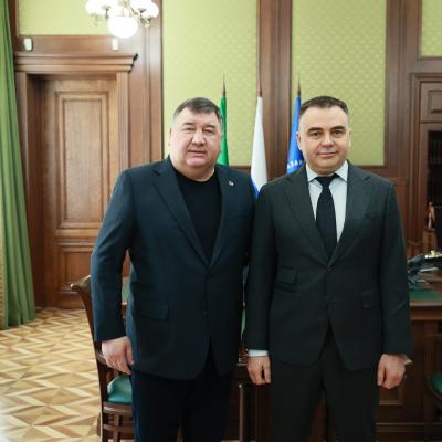 Ректор КФУ Ленар Сафин встретился с заместителем Государственного секретаря – членом Постоянного Комитета Союзного государства Алексеем Казаковым 