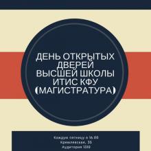 Дни открытых дверей по магистратуре в Высшей школе ИТИС КФУ