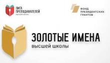 Конкурс «Золотые имена высшей школы»